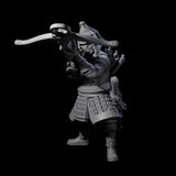 Reloading Human Crossbowmen Miniature for Dungeons and Dragons, Pathfinder or other TTRPGs