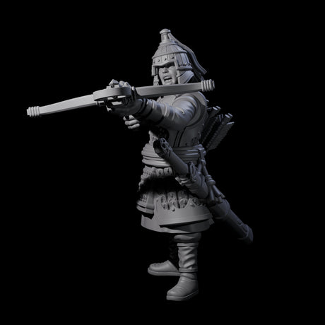 Reloading Human Crossbowmen Miniature for Dungeons and Dragons, Pathfinder or other TTRPGs