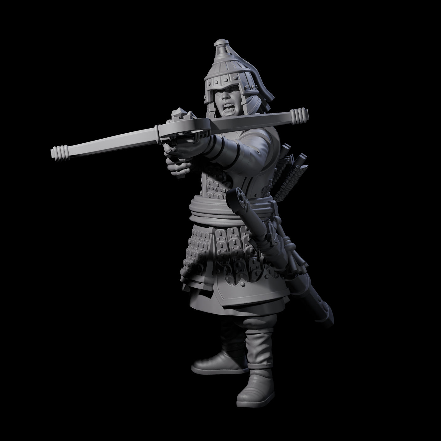 Reloading Human Crossbowmen Miniature for Dungeons and Dragons, Pathfinder or other TTRPGs