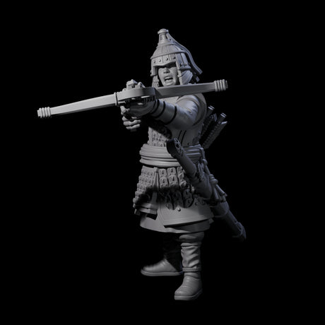 Reloading Human Crossbowmen Miniature for Dungeons and Dragons, Pathfinder or other TTRPGs