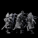 Reloading Human Crossbowmen Miniature for Dungeons and Dragons, Pathfinder or other TTRPGs