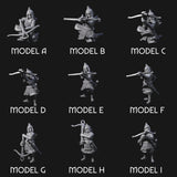 Reloading Human Crossbowmen Miniature for Dungeons and Dragons, Pathfinder or other TTRPGs