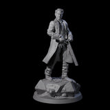 Reloading Human Frontiersman Miniature for Dungeons and Dragons, Pathfinder or other TTRPGs