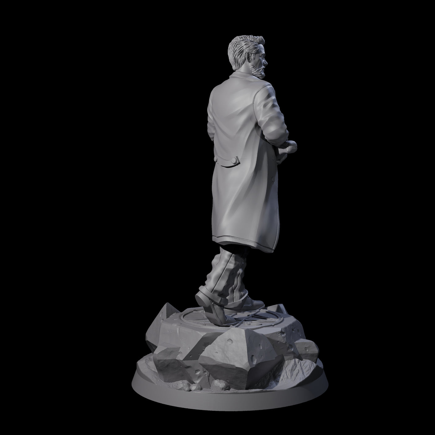 Reloading Human Frontiersman Miniature for Dungeons and Dragons, Pathfinder or other TTRPGs