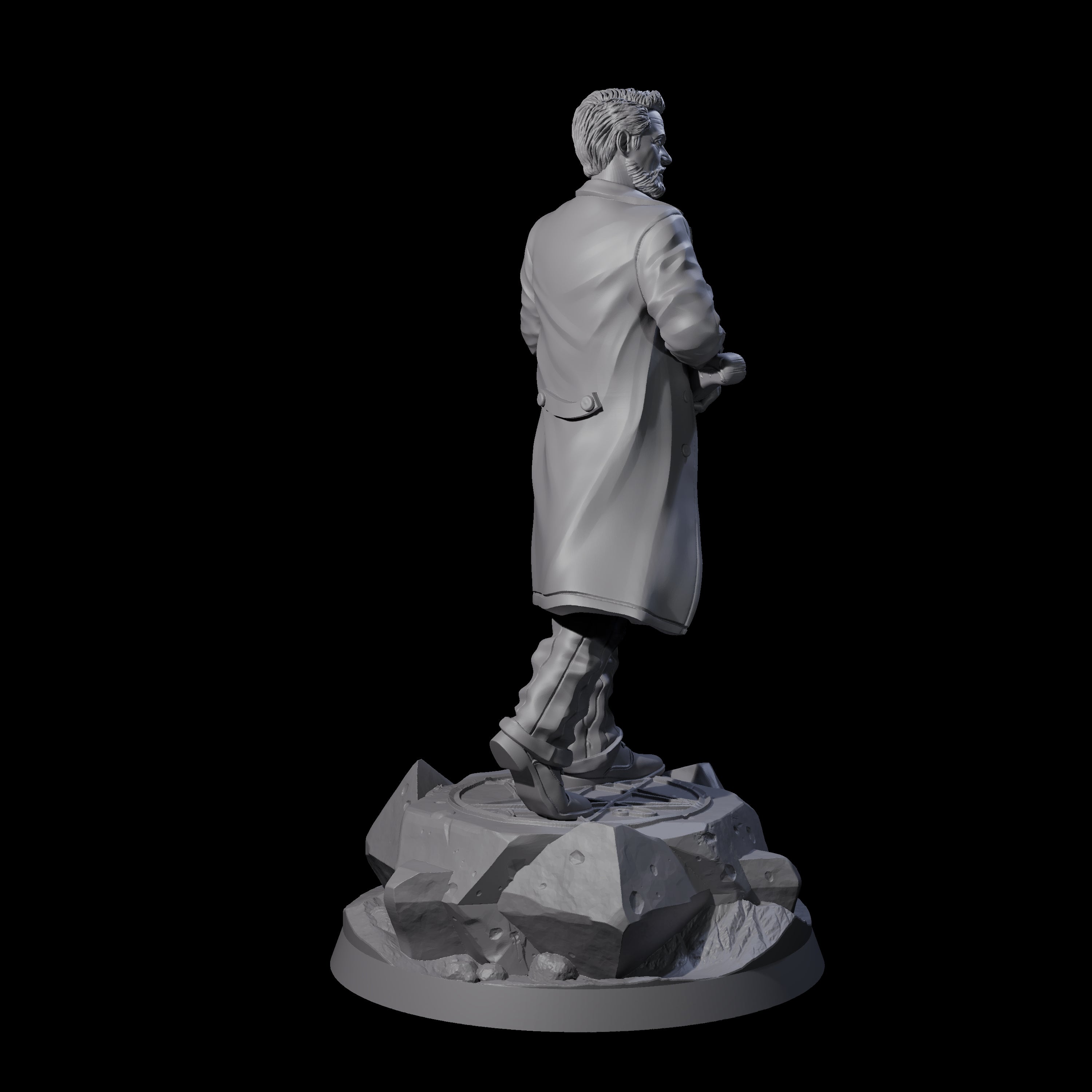 Reloading Human Frontiersman Miniature for Dungeons and Dragons, Pathfinder or other TTRPGs