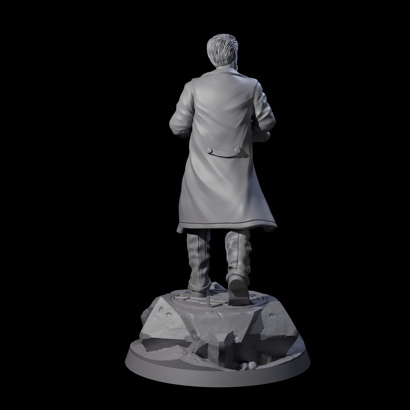Reloading Human Frontiersman Miniature for Dungeons and Dragons, Pathfinder or other TTRPGs
