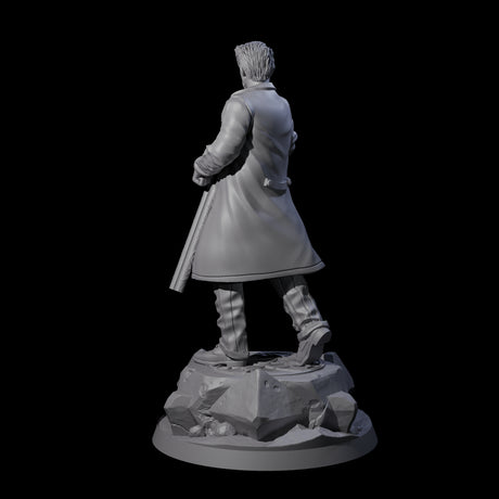 Reloading Human Frontiersman Miniature for Dungeons and Dragons, Pathfinder or other TTRPGs