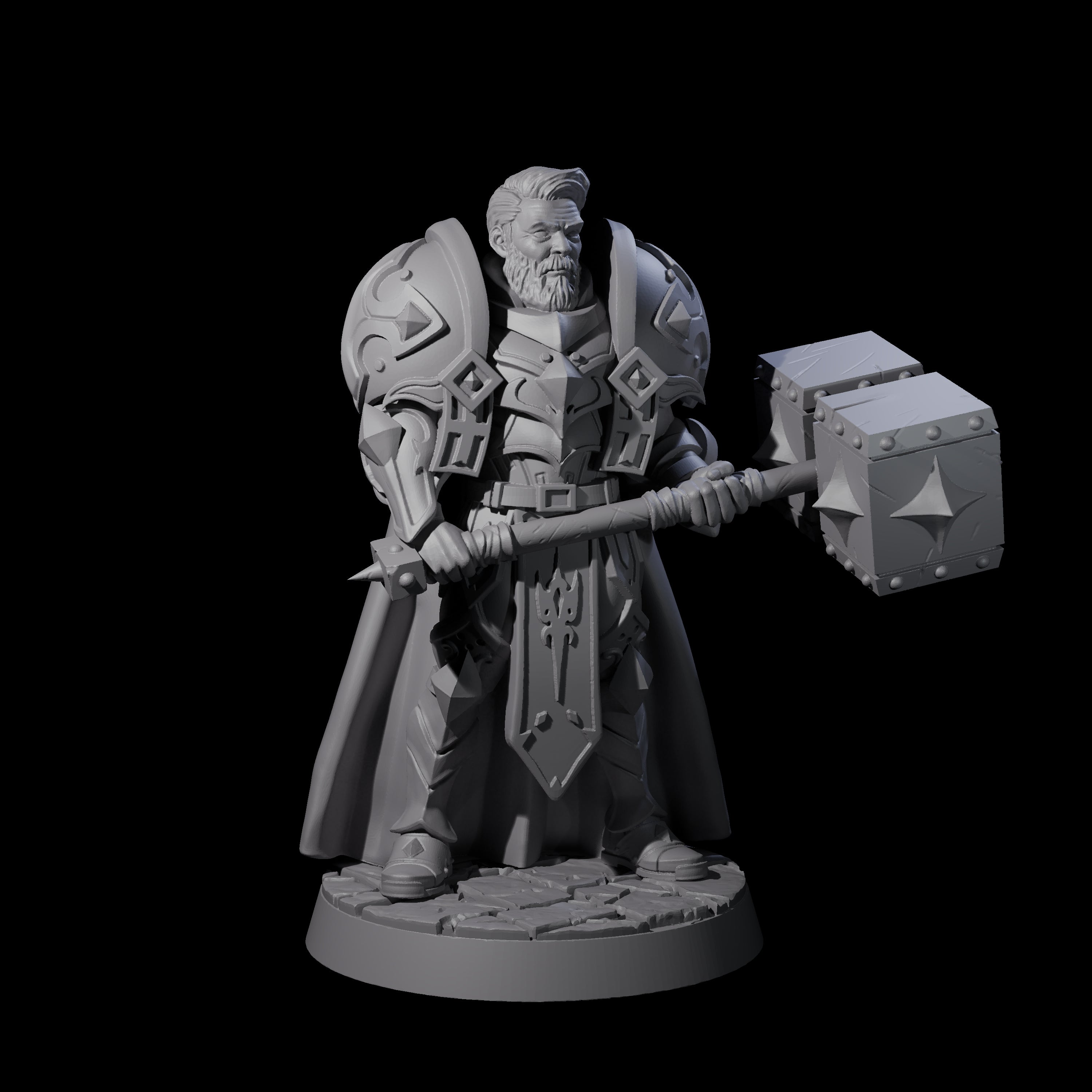 Resolute Court Paladin Miniature for Dungeons and Dragons, Pathfinder or other TTRPGs