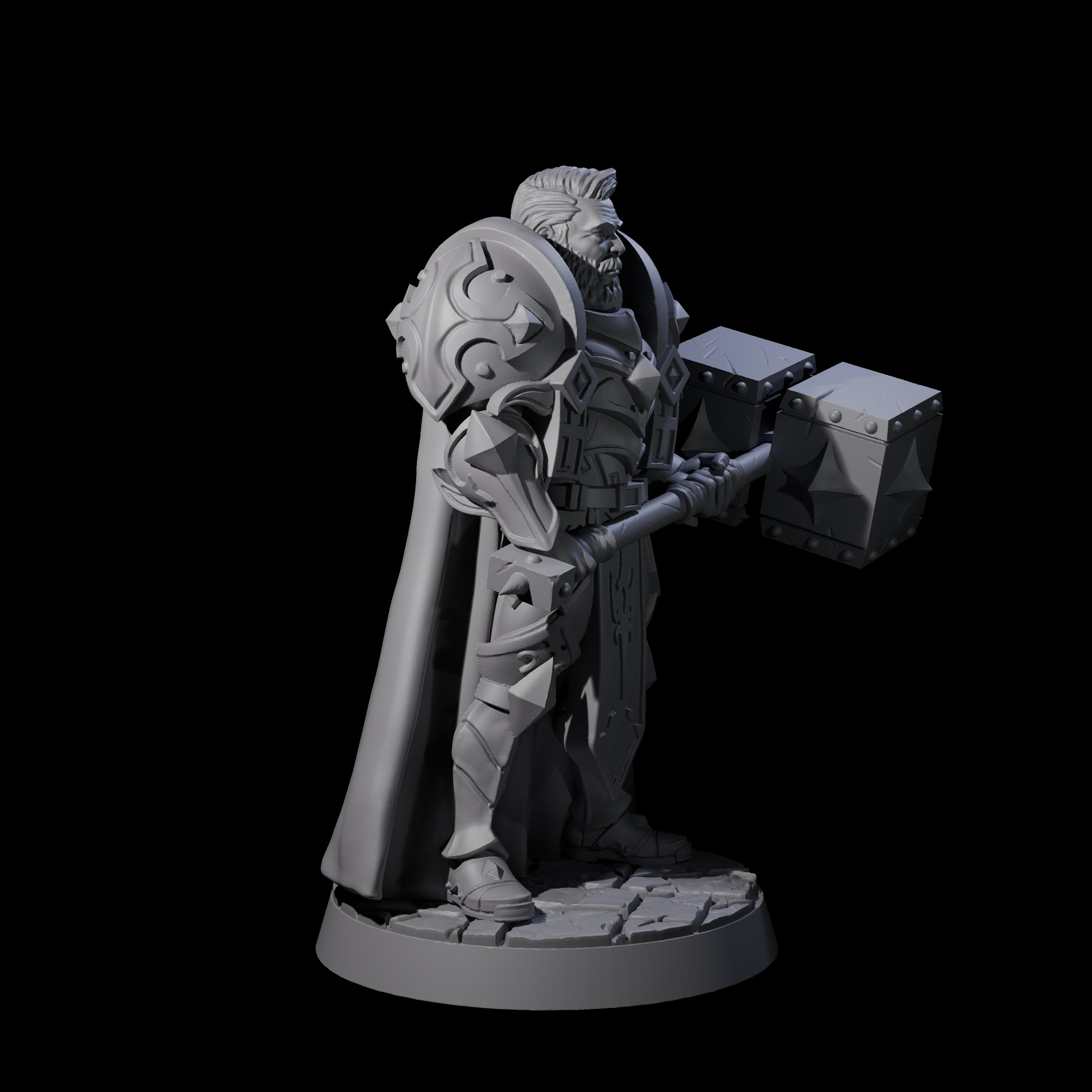 Resolute Court Paladin Miniature for Dungeons and Dragons, Pathfinder or other TTRPGs