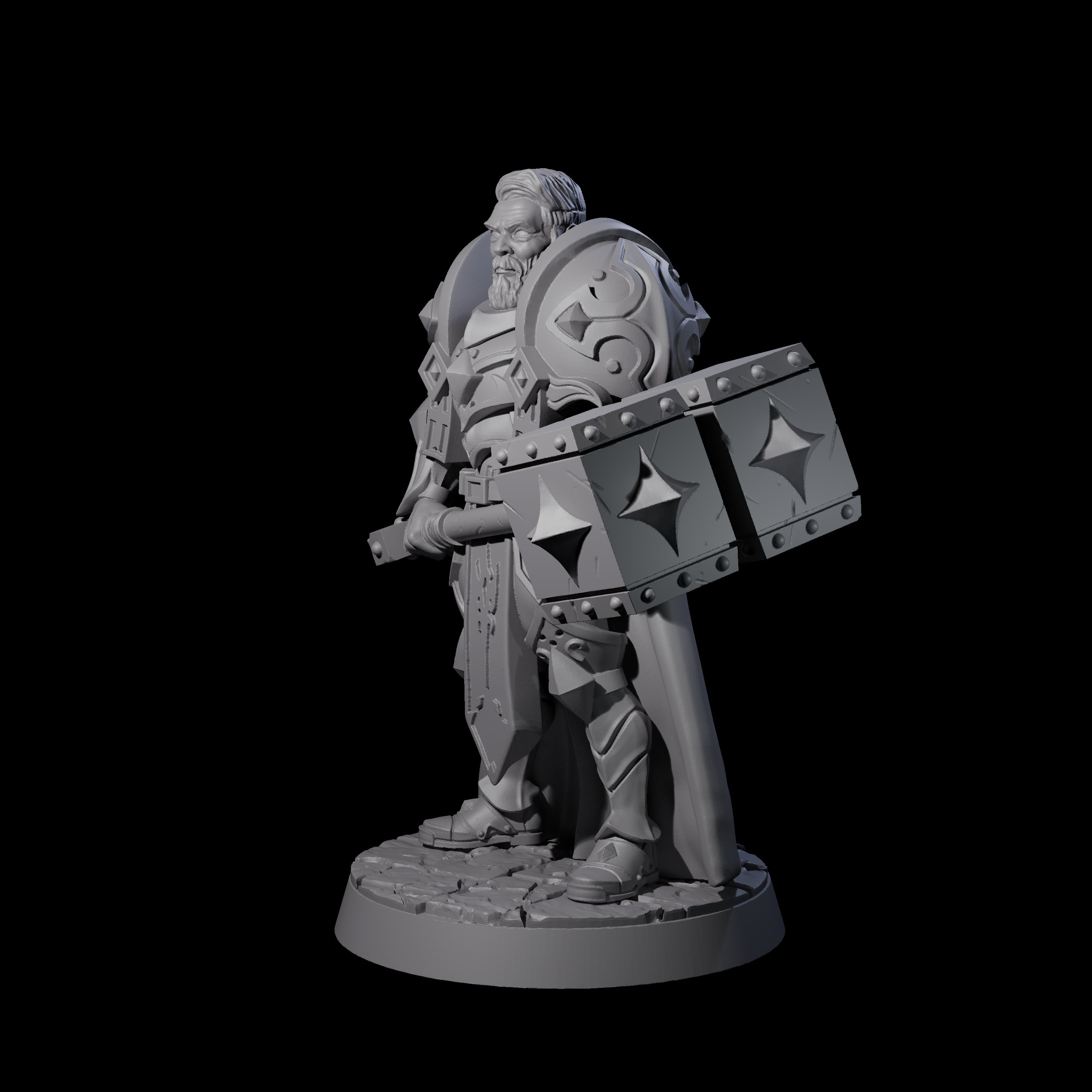 Resolute Court Paladin Miniature for Dungeons and Dragons, Pathfinder or other TTRPGs