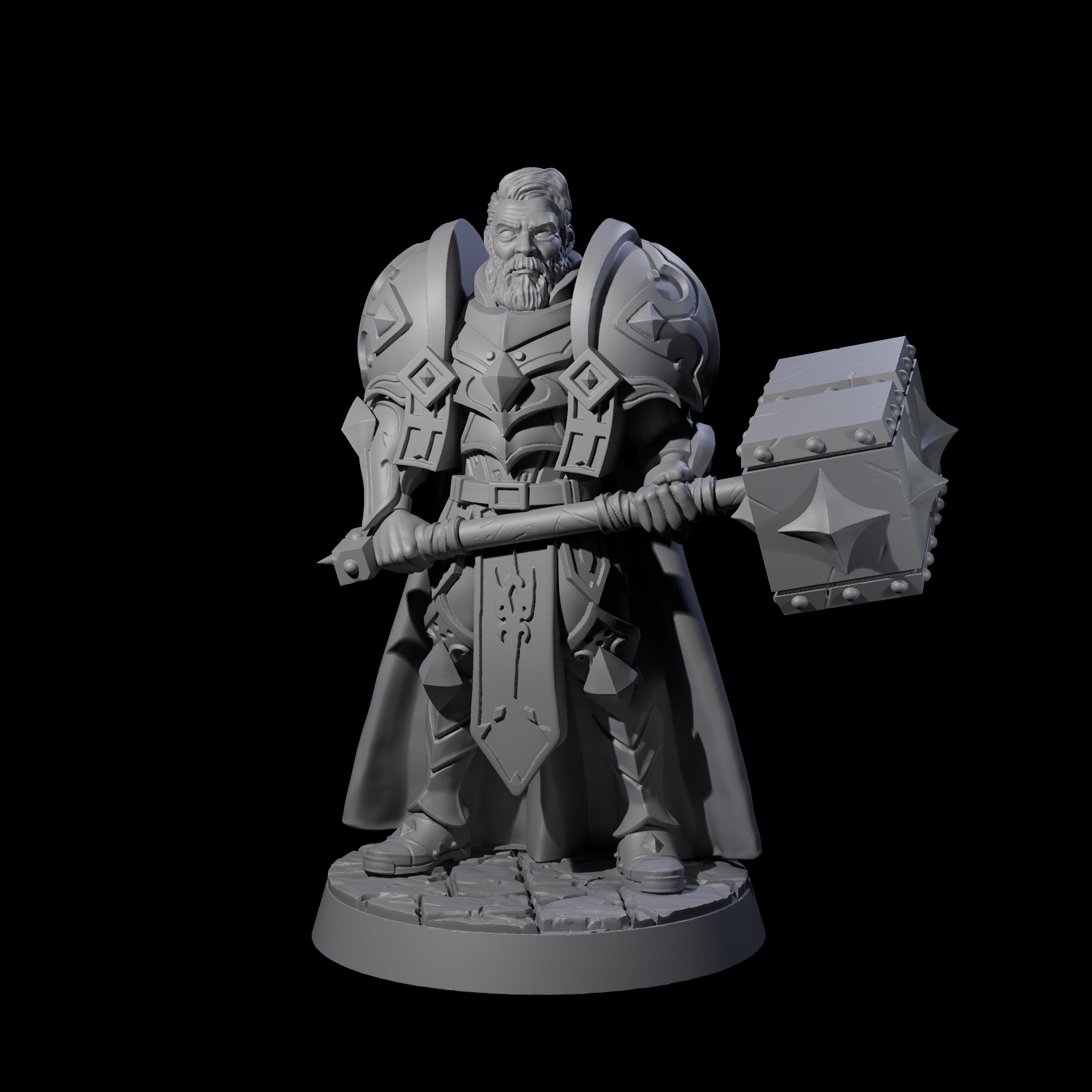 Resolute Court Paladin Miniature for Dungeons and Dragons, Pathfinder or other TTRPGs