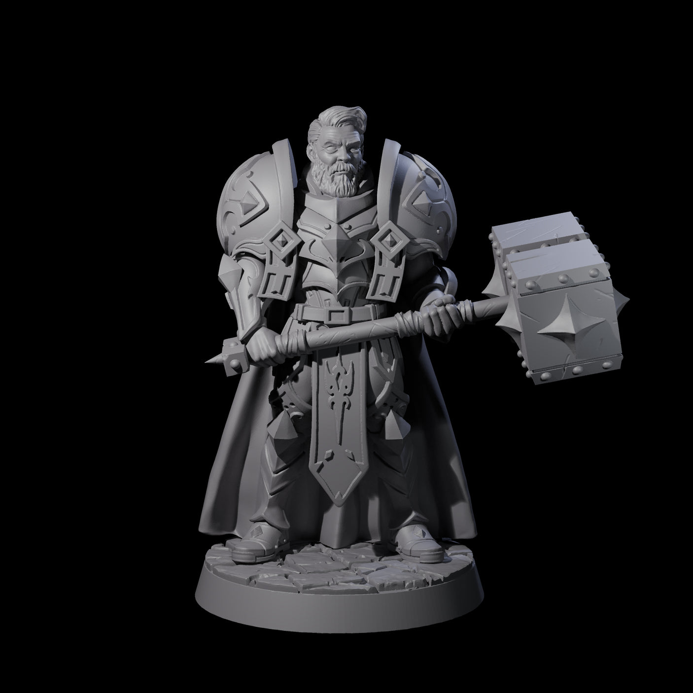 Resolute Court Paladin Miniature for Dungeons and Dragons, Pathfinder or other TTRPGs