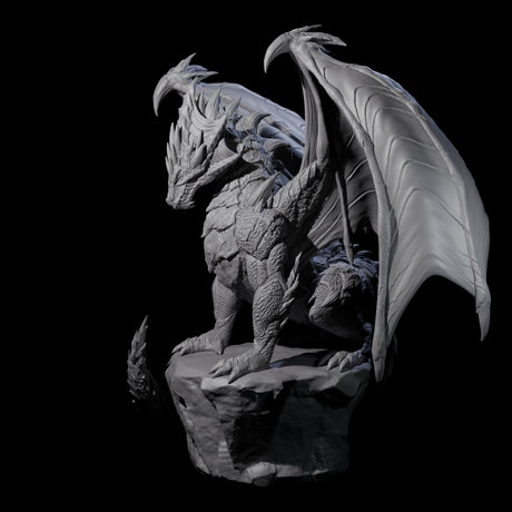 Resting Adult Dragon Miniature for Dungeons and Dragons, Pathfinder or other TTRPGs