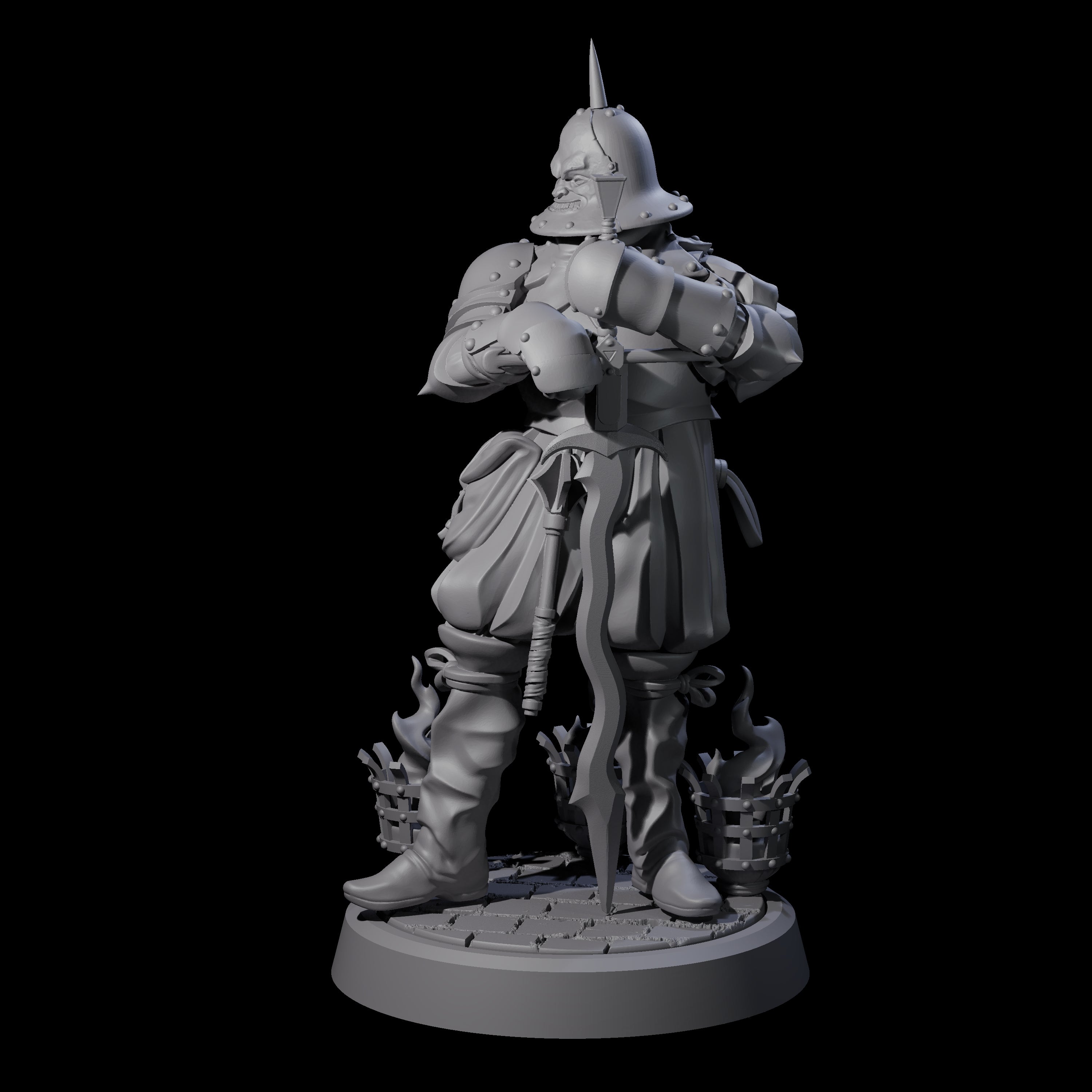 Resting Black Iron Inquisitor Miniature for Dungeons and Dragons, Pathfinder or other TTRPGs