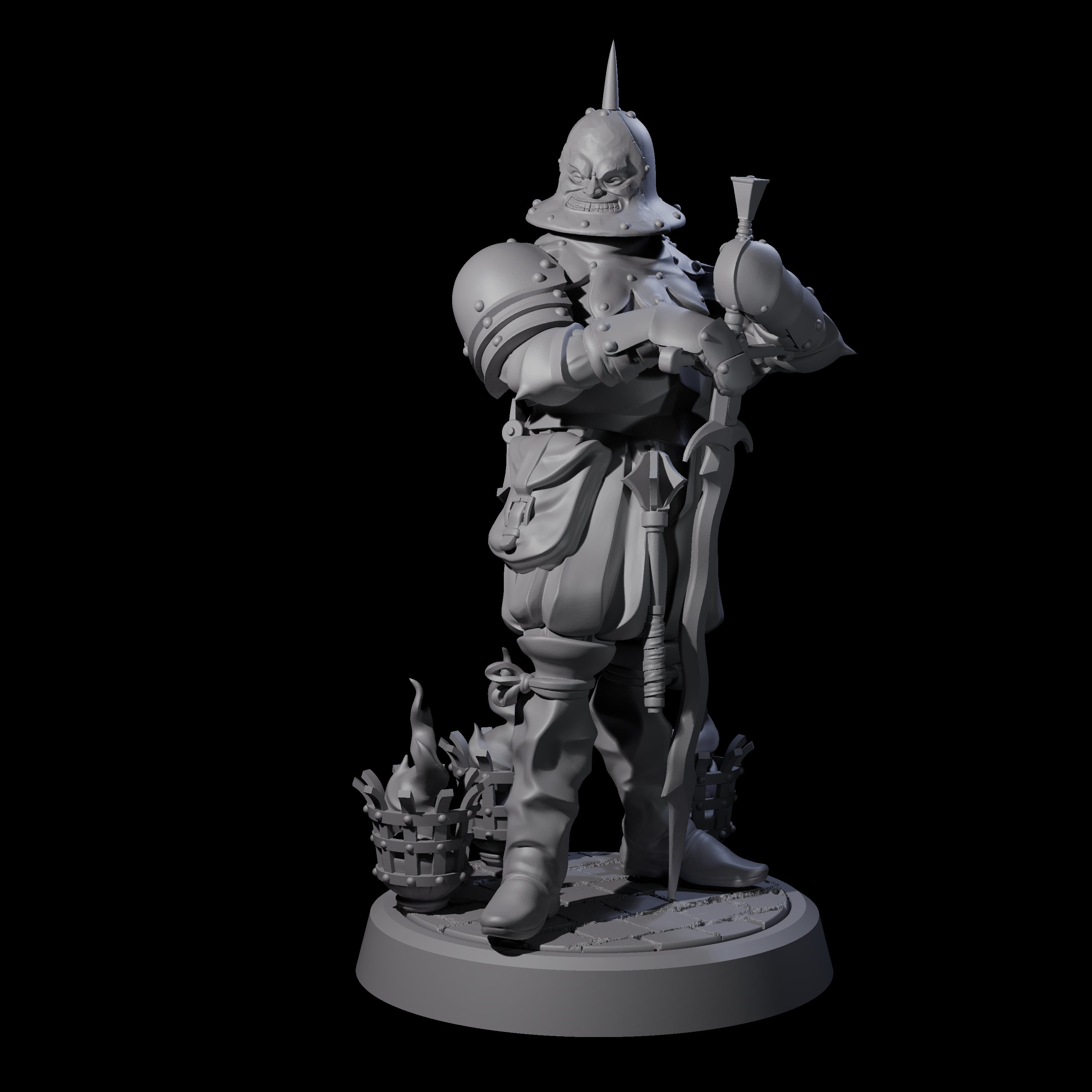 Resting Black Iron Inquisitor Miniature for Dungeons and Dragons, Pathfinder or other TTRPGs