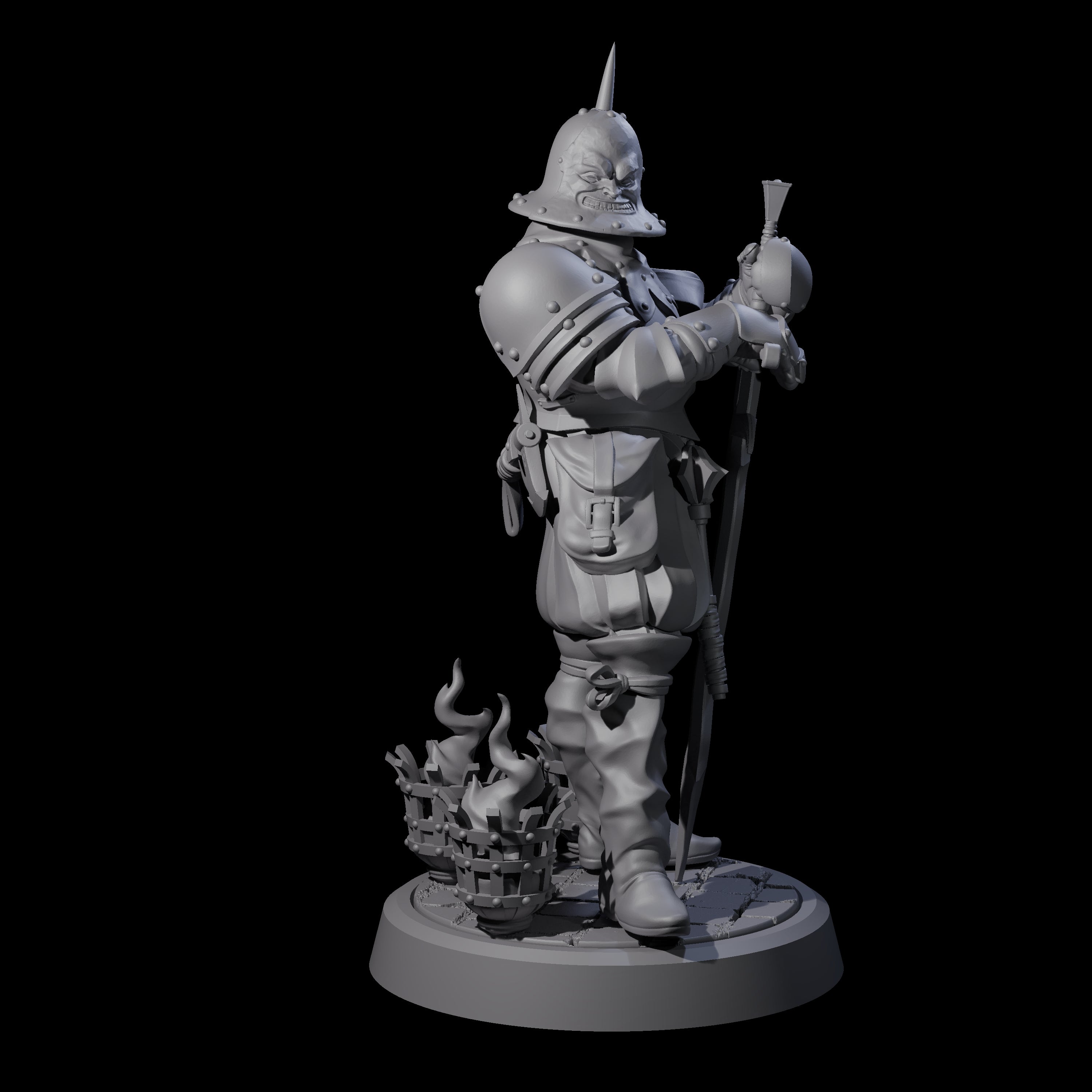 Resting Black Iron Inquisitor Miniature for Dungeons and Dragons, Pathfinder or other TTRPGs