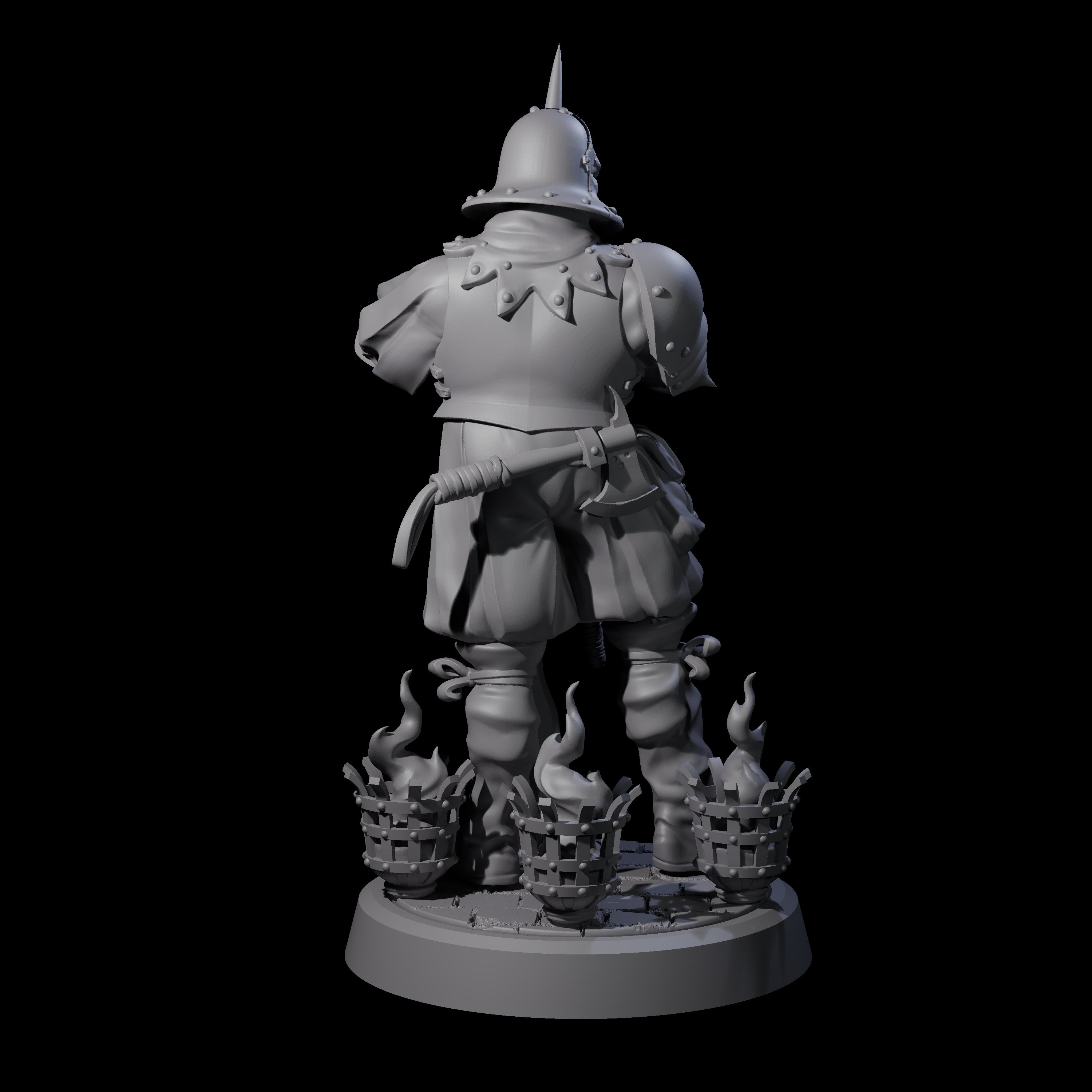 Resting Black Iron Inquisitor Miniature for Dungeons and Dragons, Pathfinder or other TTRPGs