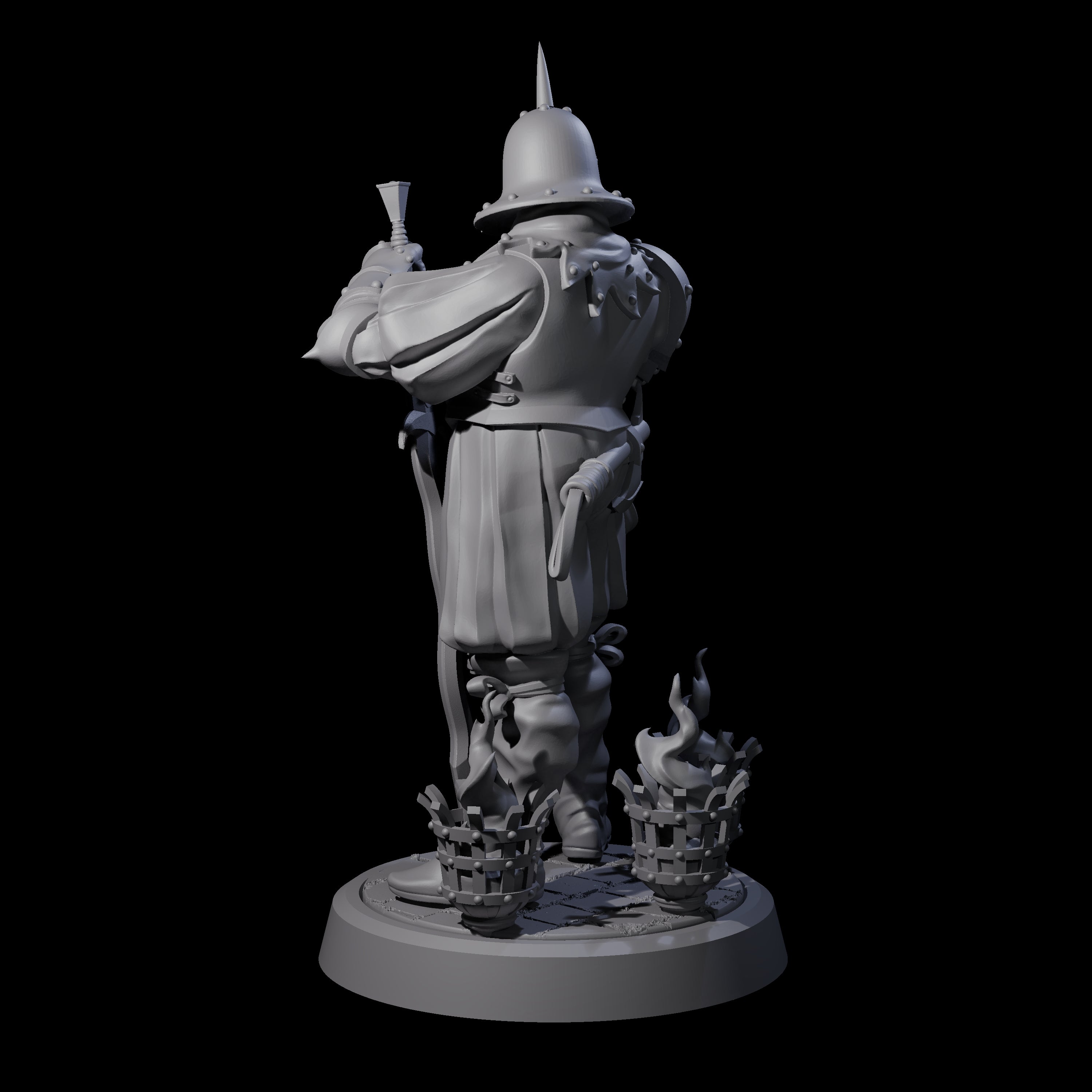 Resting Black Iron Inquisitor Miniature for Dungeons and Dragons, Pathfinder or other TTRPGs