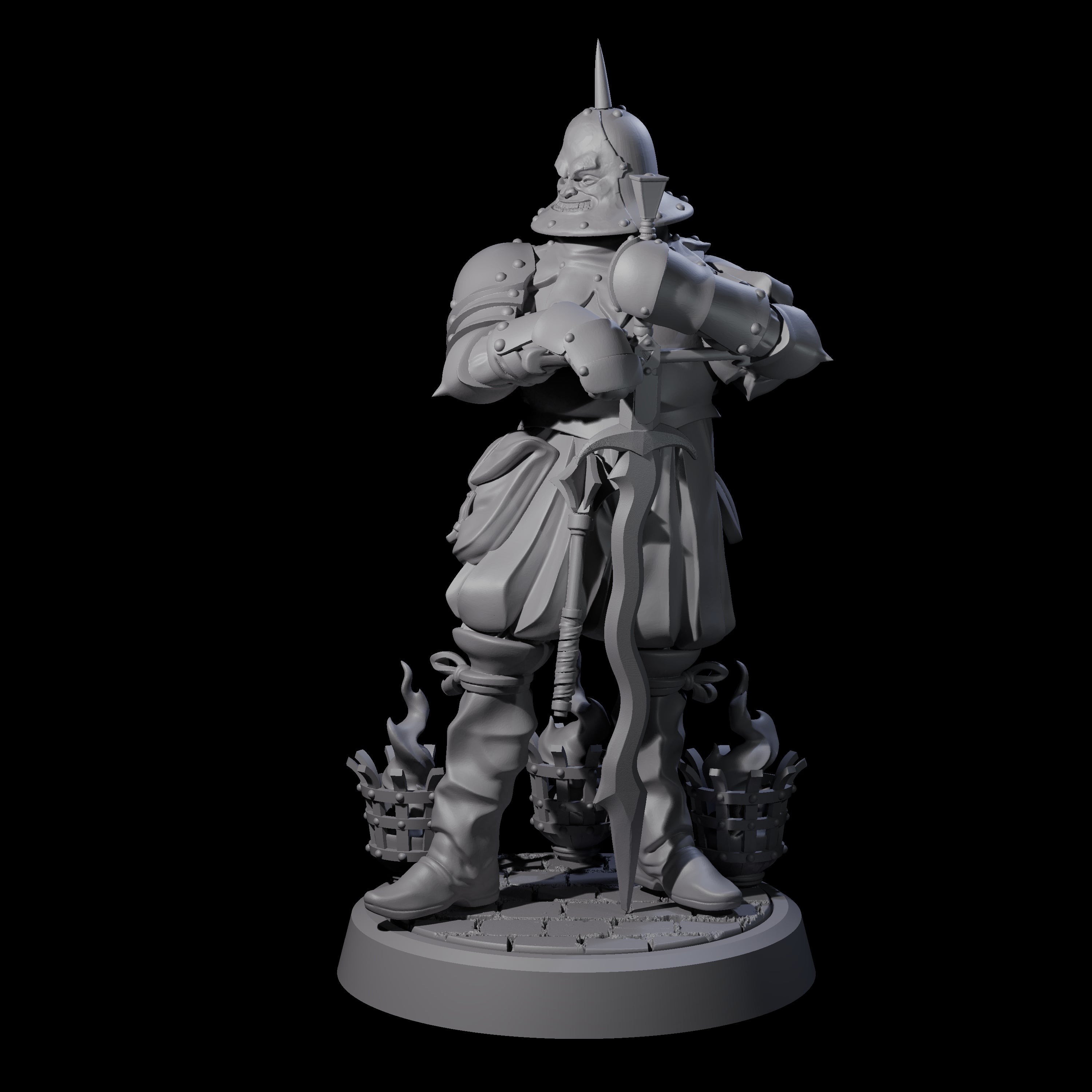 Resting Black Iron Inquisitor Miniature for Dungeons and Dragons, Pathfinder or other TTRPGs
