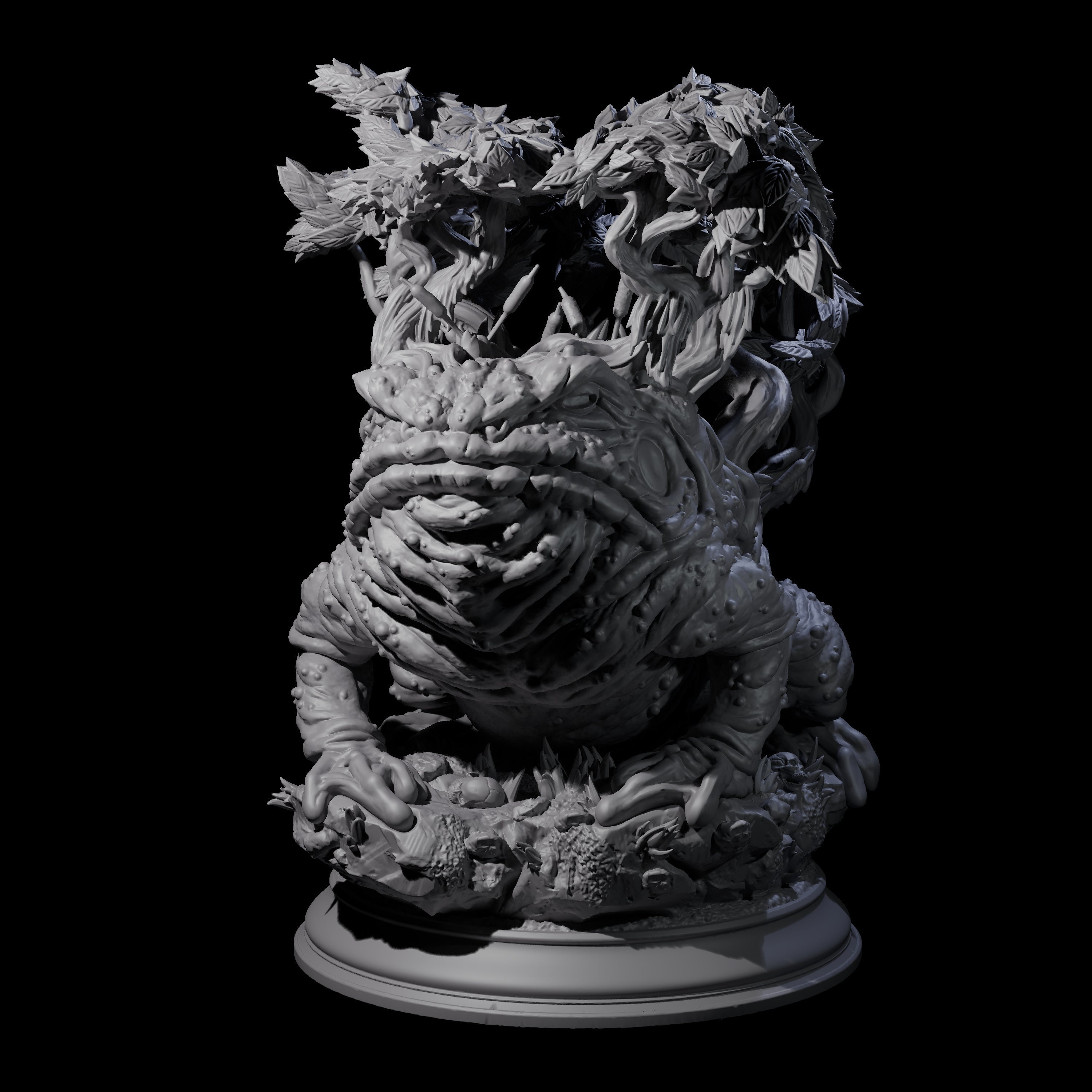 Resting Froghemoth Miniature for Dungeons and Dragons, Pathfinder or other TTRPGs