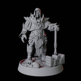 Resting Half Orc Fighter Miniature for Dungeons and Dragons, Pathfinder or other TTRPGs