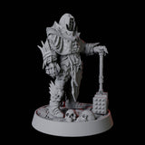 Resting Half Orc Fighter Miniature for Dungeons and Dragons, Pathfinder or other TTRPGs