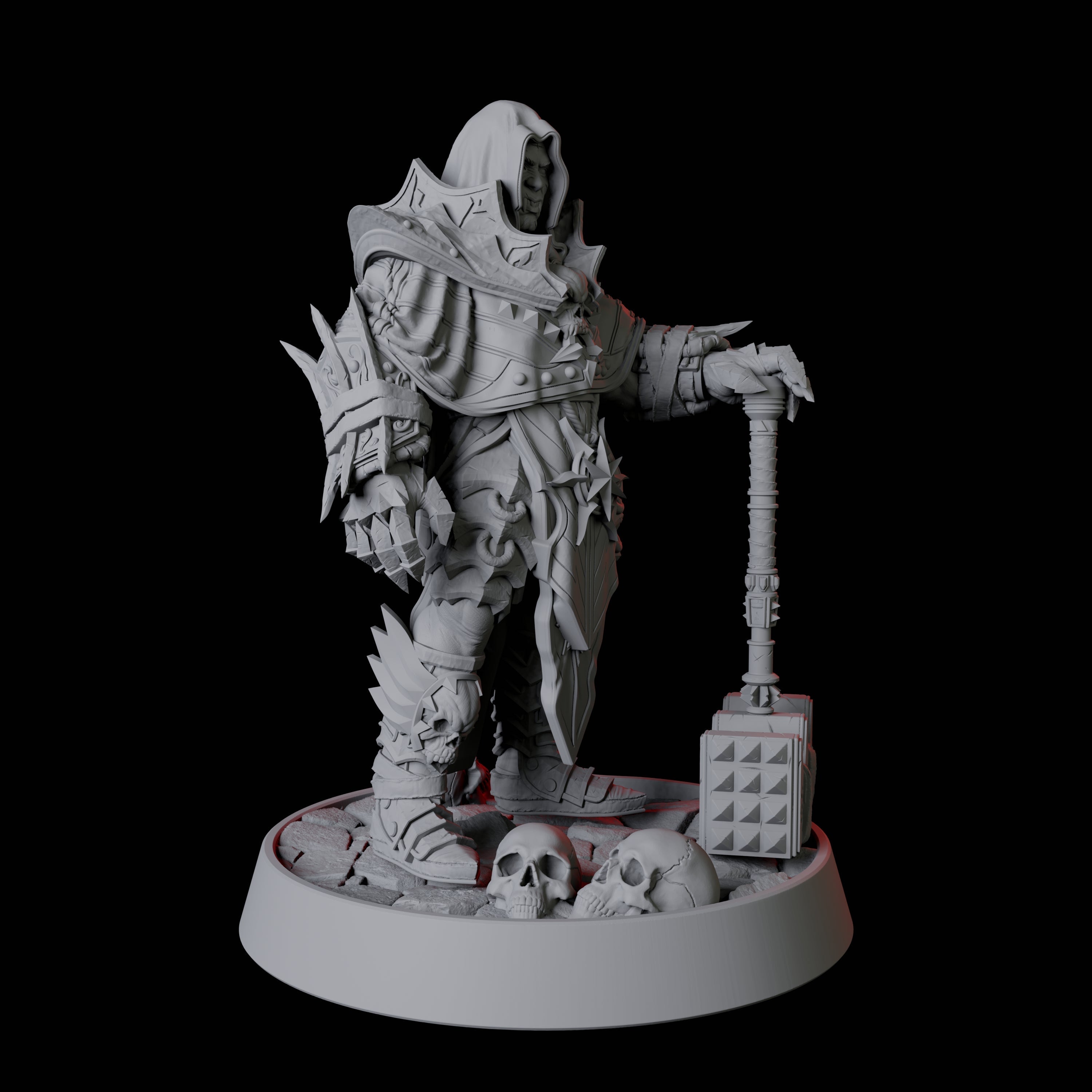 Resting Half Orc Fighter Miniature for Dungeons and Dragons