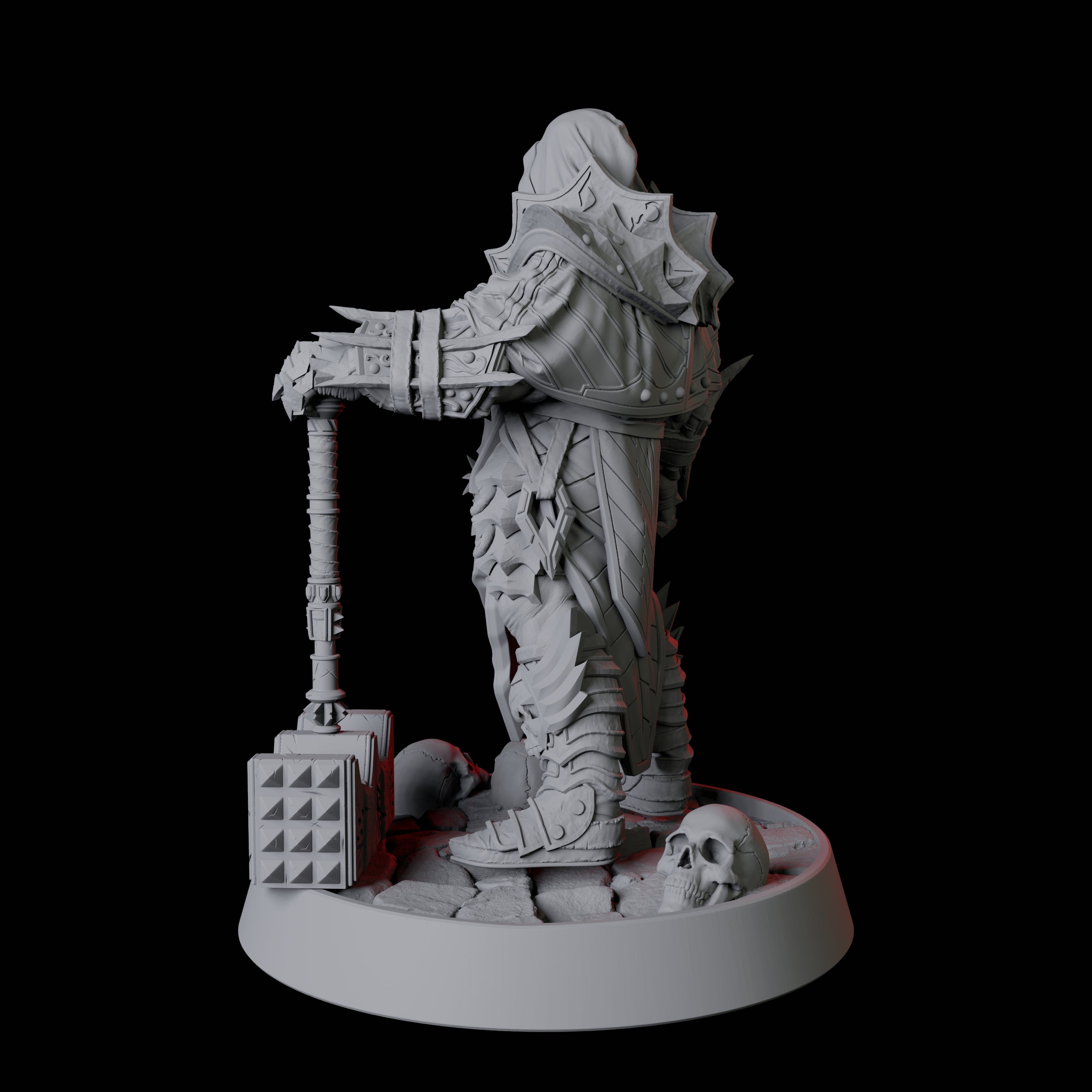 Resting Half Orc Fighter Miniature for Dungeons and Dragons