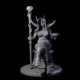 Resting Tiefling Warlock Miniature for Dungeons and Dragons, Pathfinder or other TTRPGs