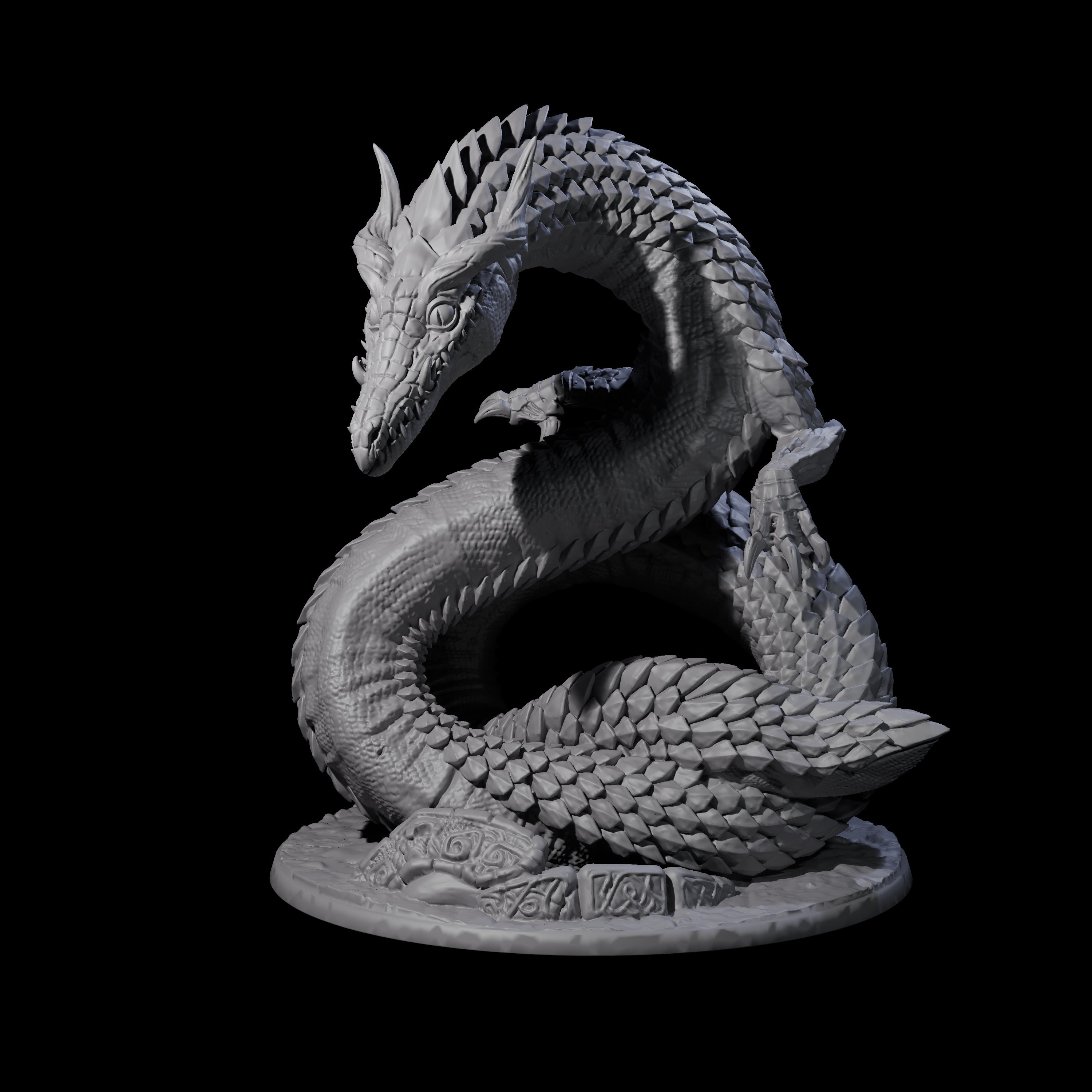 Restless Brown Dragon Miniature for Dungeons and Dragons, Pathfinder or other TTRPGs