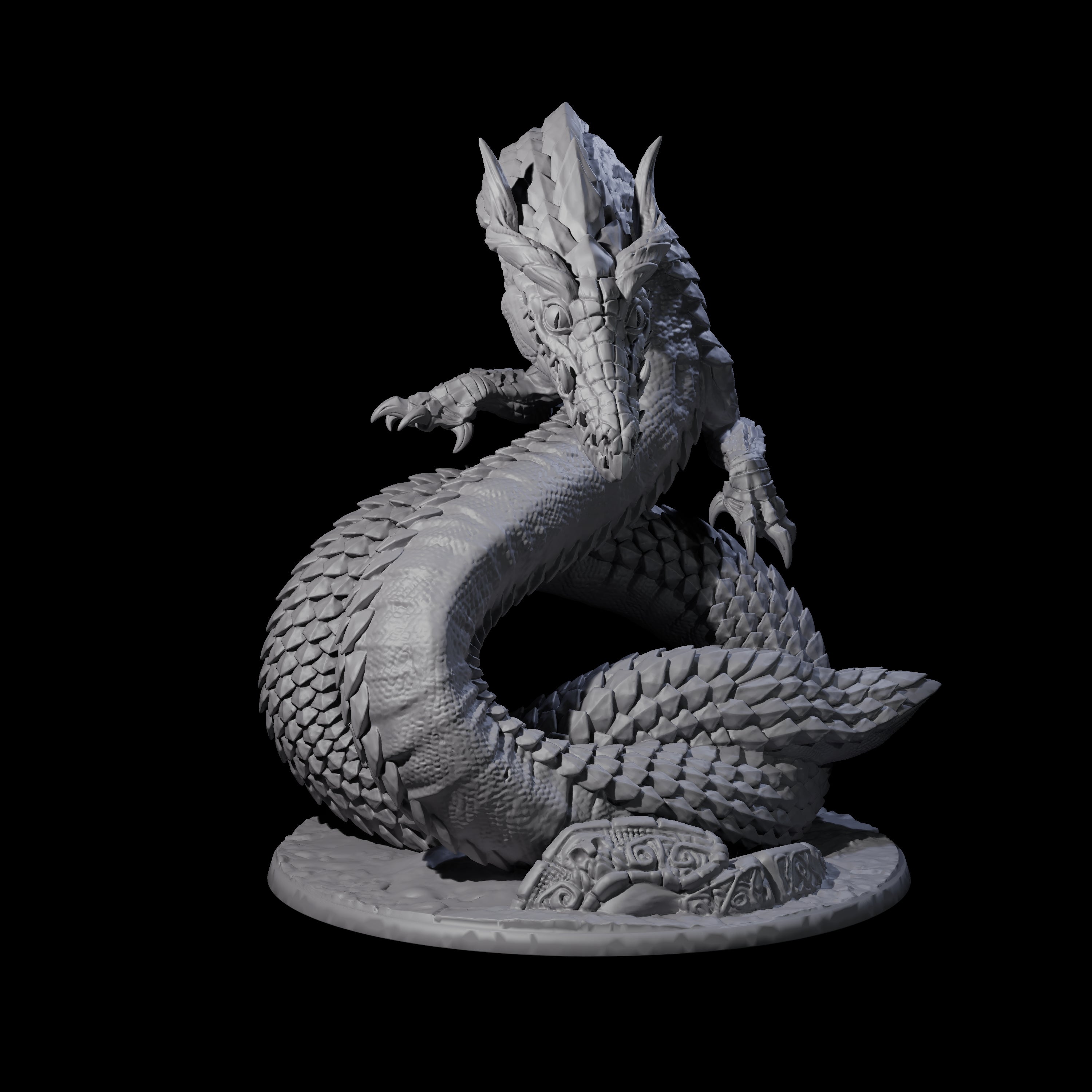 Restless Brown Dragon Miniature for Dungeons and Dragons, Pathfinder or other TTRPGs