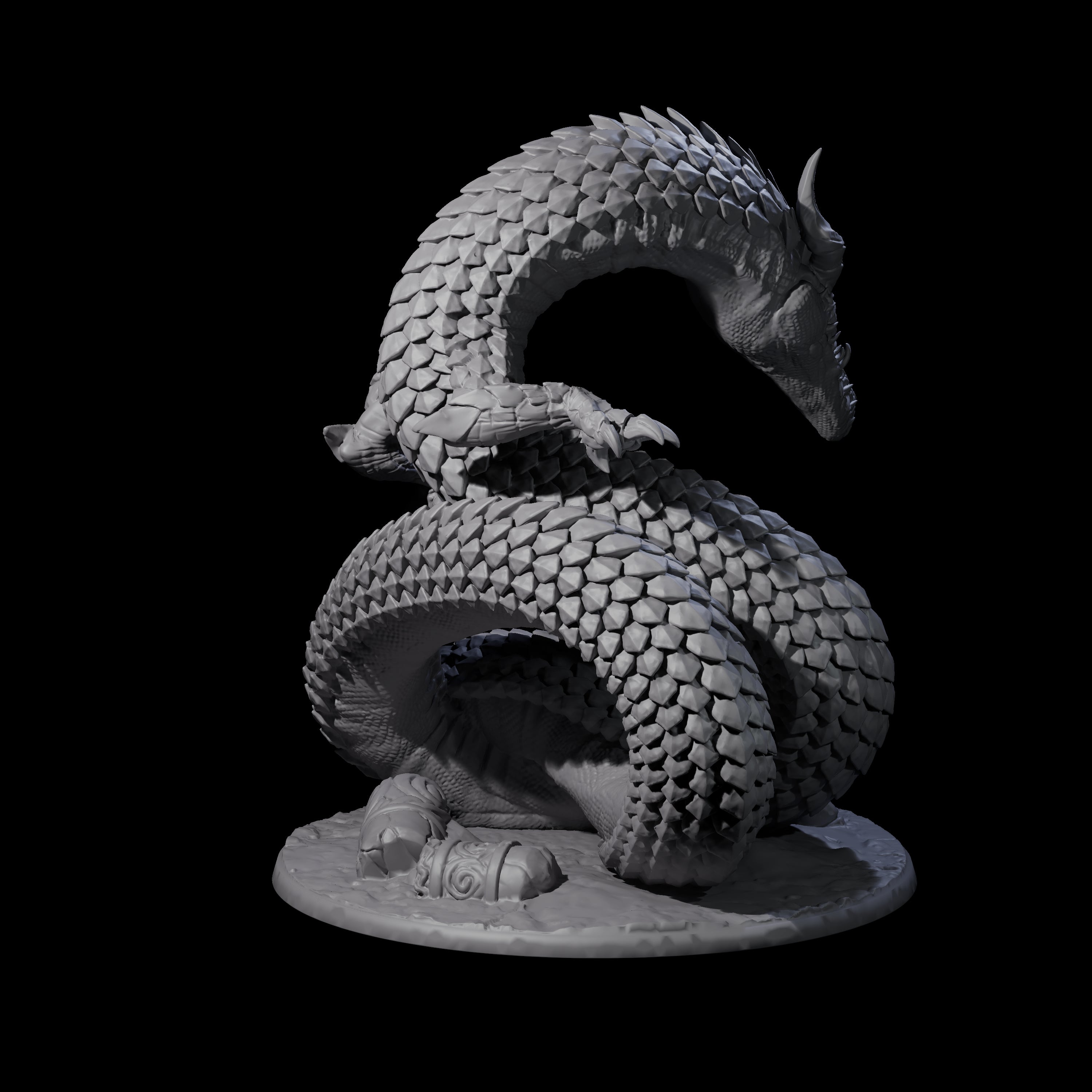 Restless Brown Dragon Miniature for Dungeons and Dragons, Pathfinder or other TTRPGs