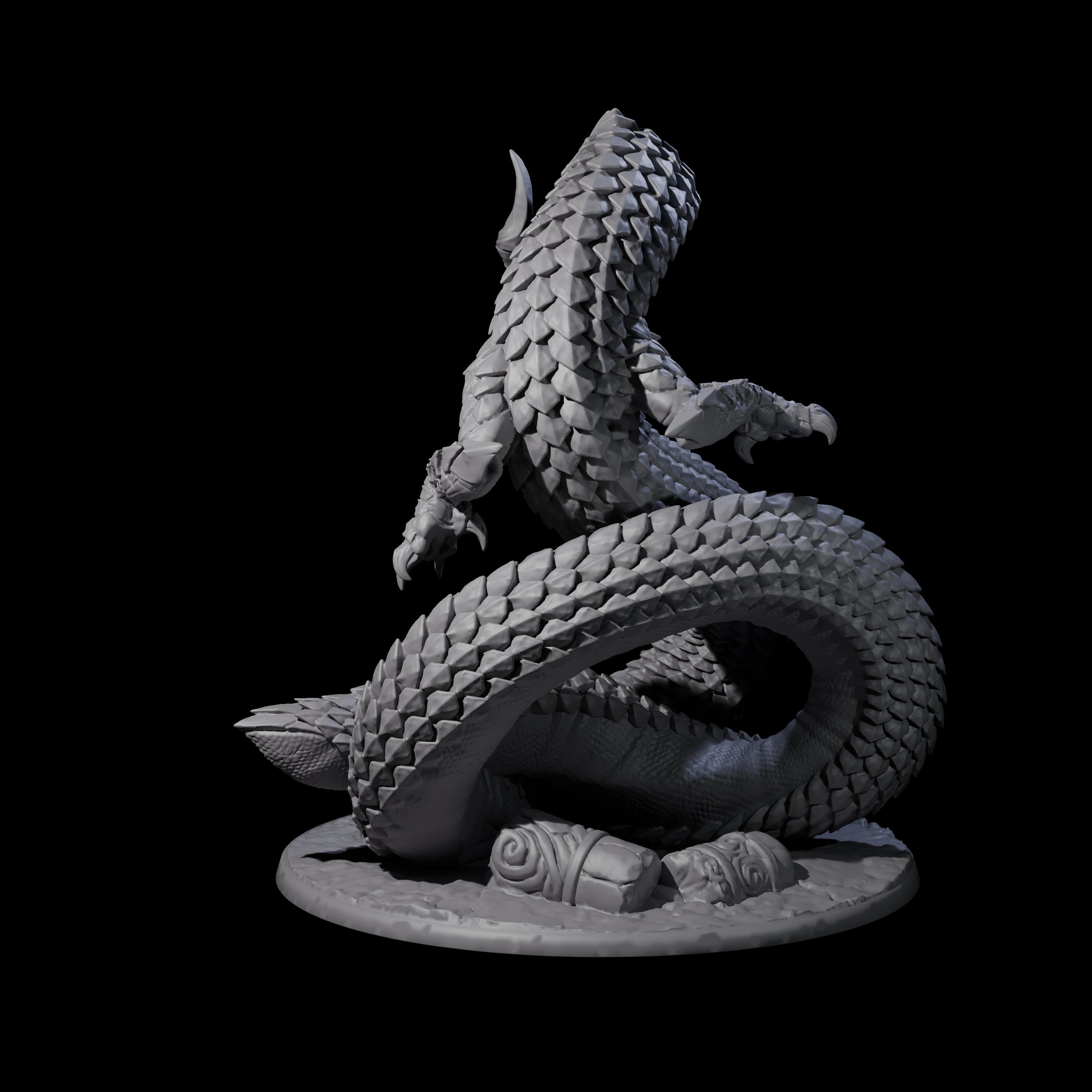 Restless Brown Dragon Miniature for Dungeons and Dragons, Pathfinder or other TTRPGs