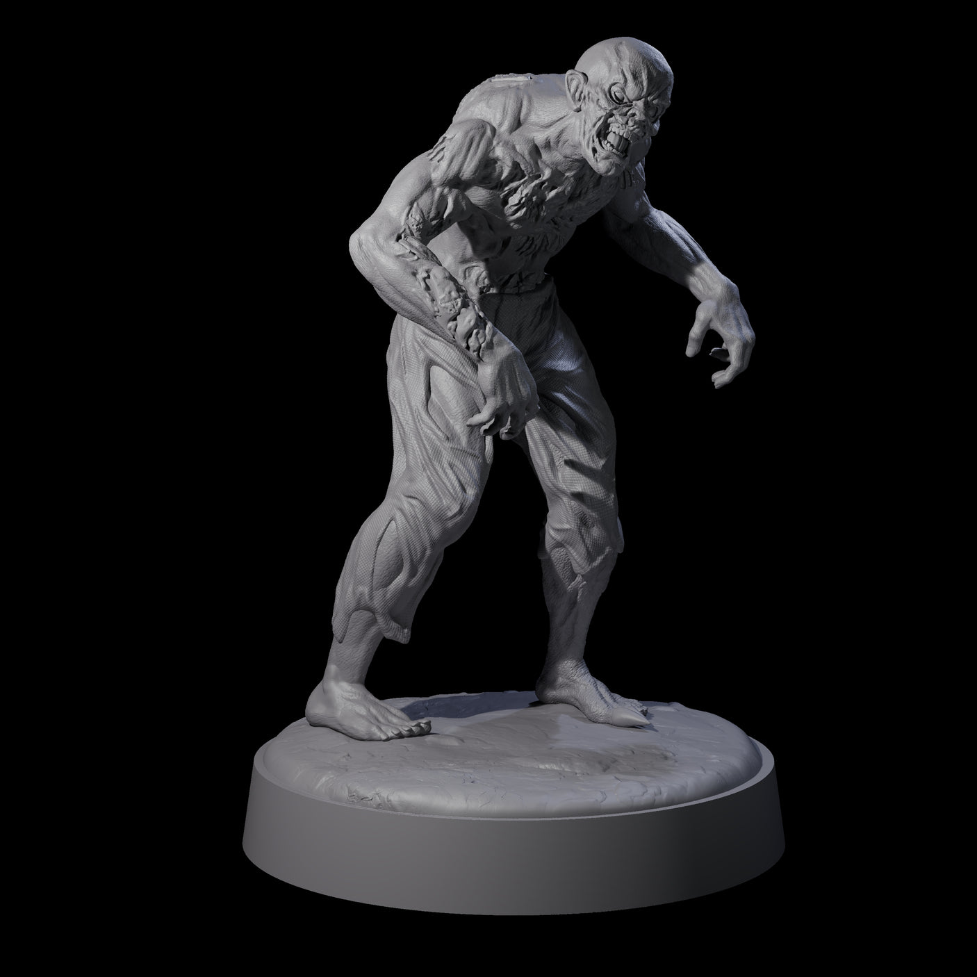 Restless Zombie D Miniature for Dungeons and Dragons, Pathfinder or other TTRPGs