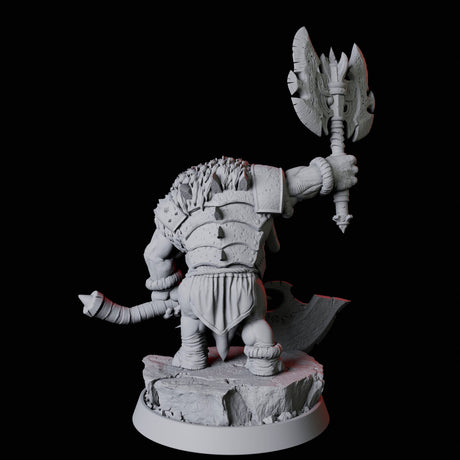 Rhino Folk Axe Master Miniature for Dungeons and Dragons, Pathfinder or other TTRPGs