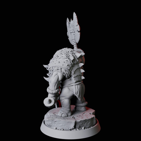 Rhino Folk Axe Master Miniature for Dungeons and Dragons, Pathfinder or other TTRPGs