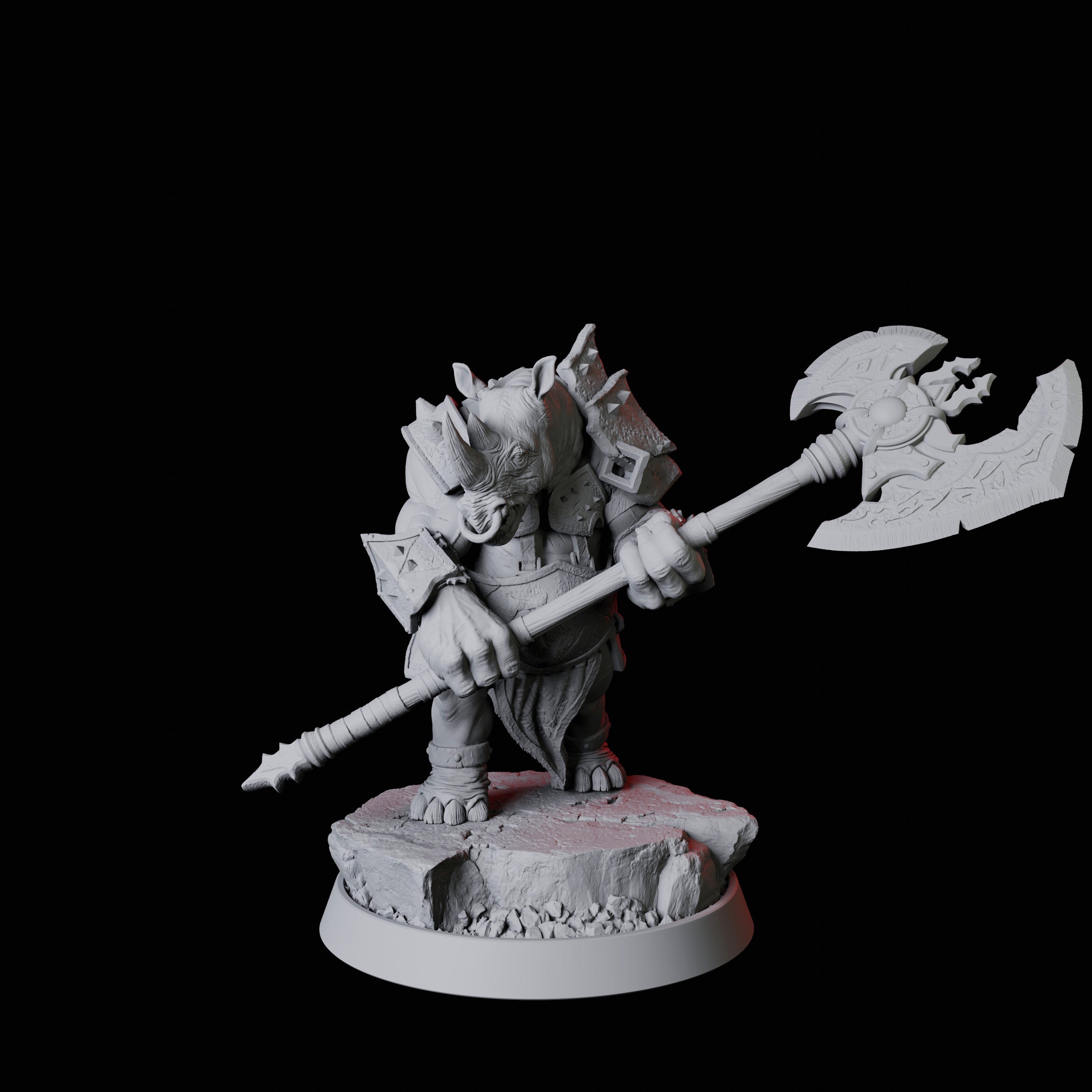 Rhino Folk Bandit Miniature for Dungeons and Dragons