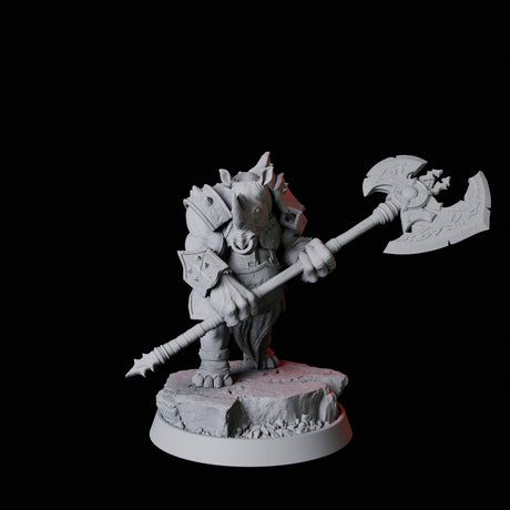 Rhino Folk Bandit Miniature for Dungeons and Dragons, Pathfinder or other TTRPGs
