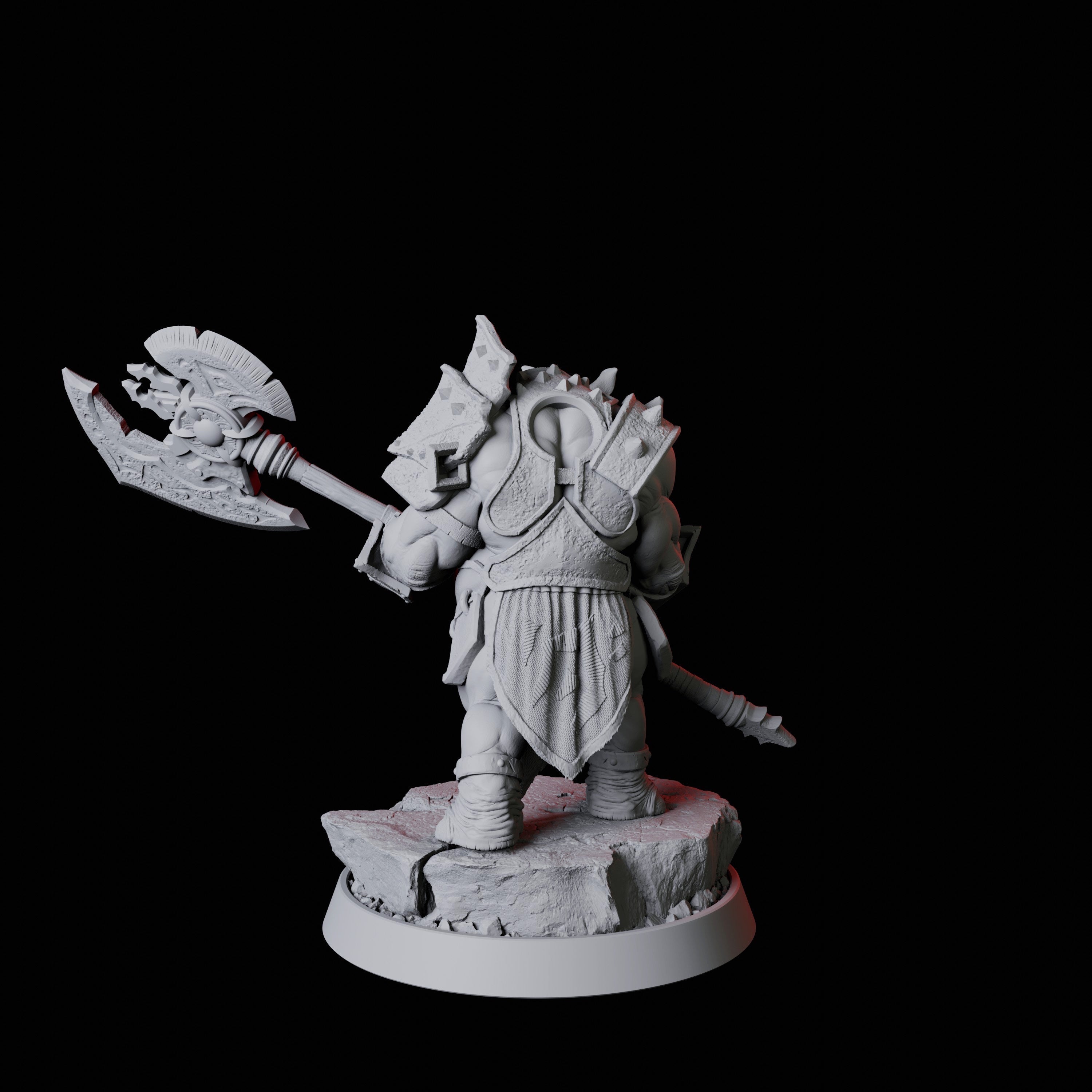 Rhino Folk Bandit Miniature for Dungeons and Dragons