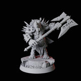 Rhino Folk Battleaxe Master Miniature for Dungeons and Dragons, Pathfinder or other TTRPGs