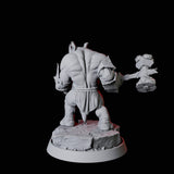 Rhino Folk Bruiser Miniature for Dungeons and Dragons, Pathfinder or other TTRPGs