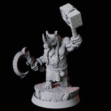 Rhino Folk Bundle Miniature for Dungeons and Dragons, Pathfinder or other TTRPGs