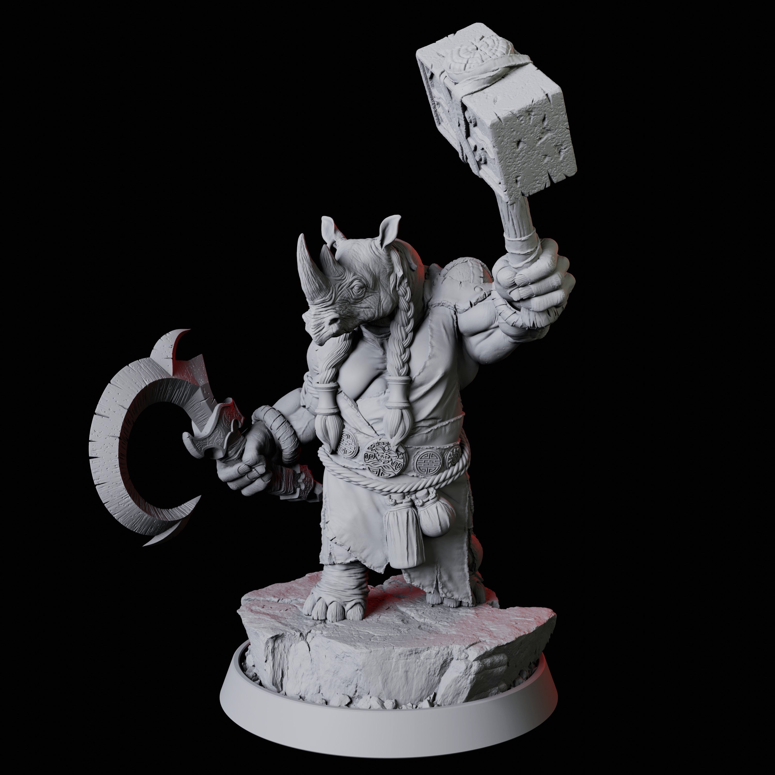 Rhino Folk Bundle Miniature for Dungeons and Dragons