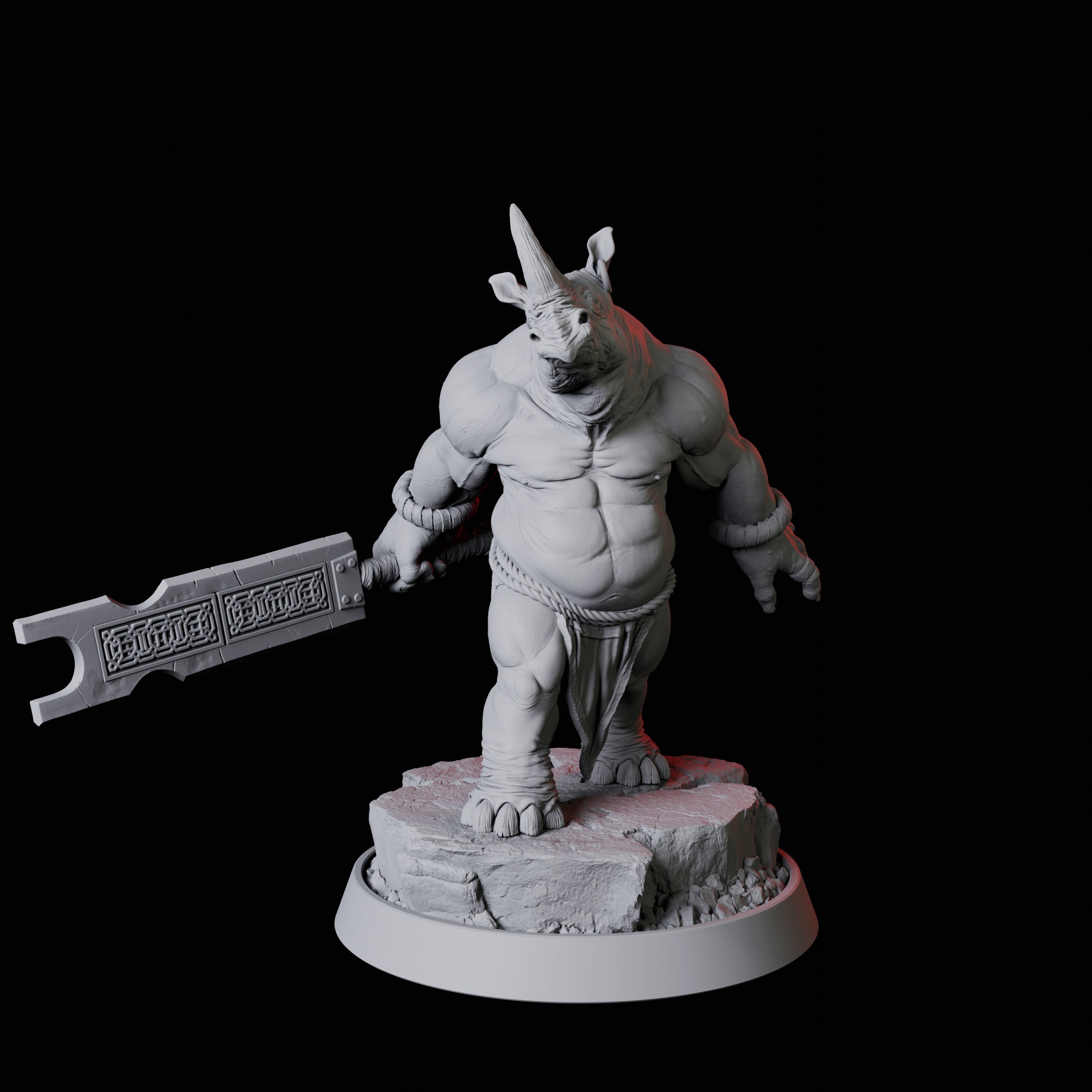 Rhino Folk Bundle Miniature for Dungeons and Dragons