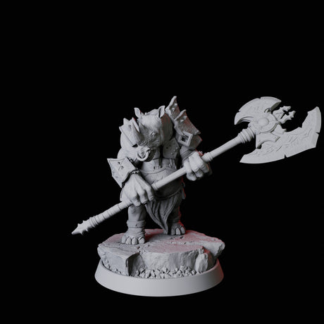 Rhino Folk Bundle Miniature for Dungeons and Dragons, Pathfinder or other TTRPGs