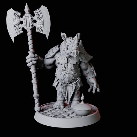 Rhino Folk Bundle Miniature for Dungeons and Dragons, Pathfinder or other TTRPGs