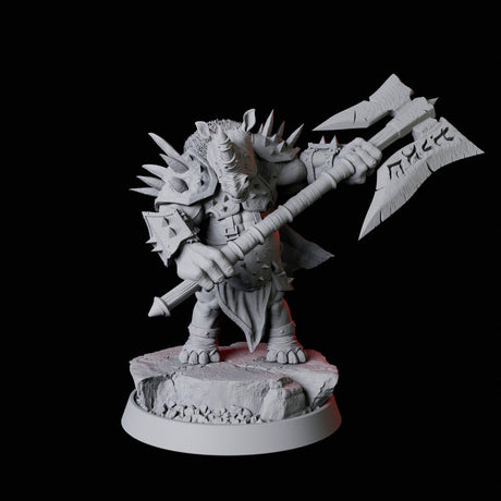 Rhino Folk Bundle Miniature for Dungeons and Dragons, Pathfinder or other TTRPGs