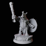 Rhino Folk Bundle Miniature for Dungeons and Dragons, Pathfinder or other TTRPGs