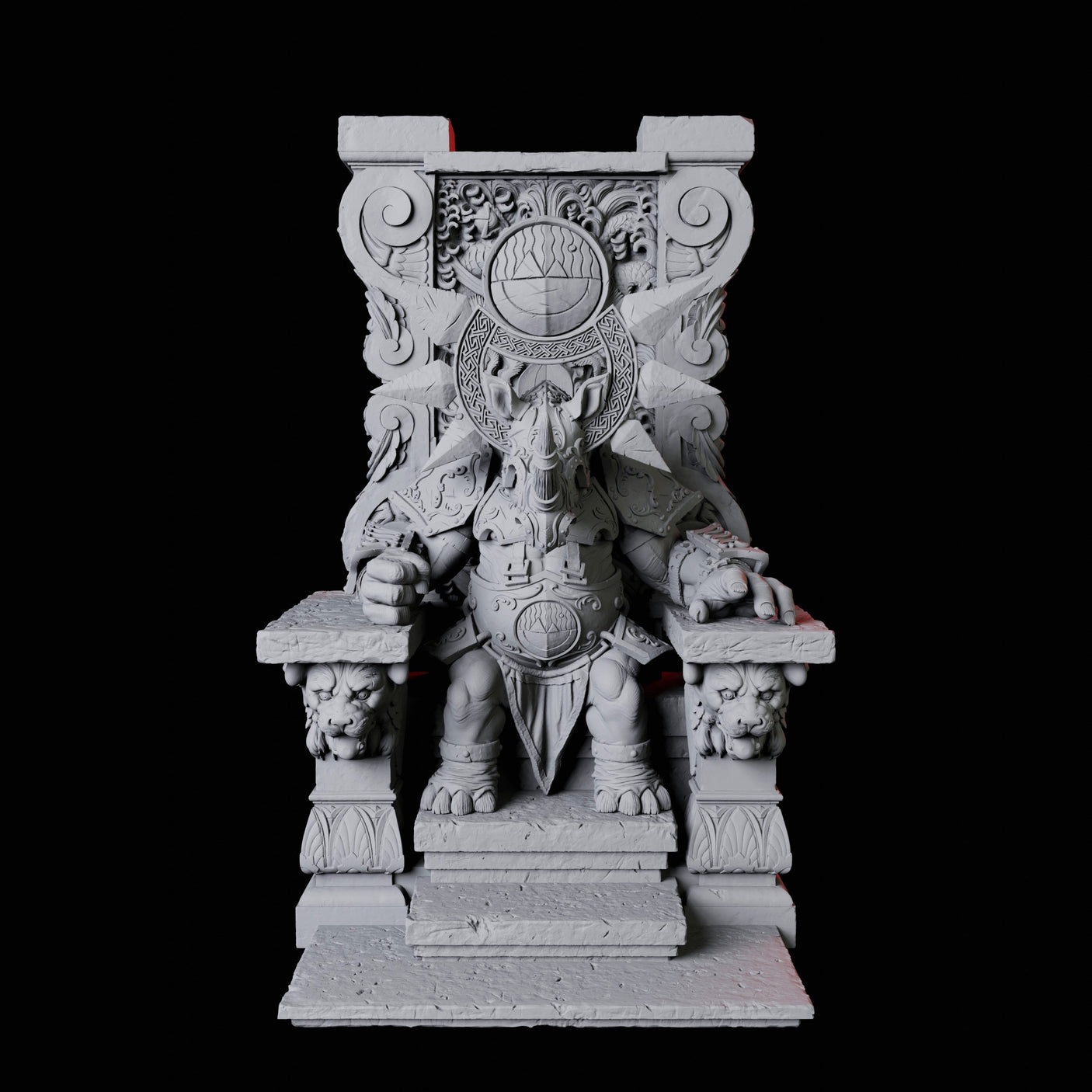 Rhino Folk Bundle Miniature for Dungeons and Dragons, Pathfinder or other TTRPGs