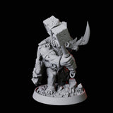 Rhino Folk Champion Miniature for Dungeons and Dragons, Pathfinder or other TTRPGs
